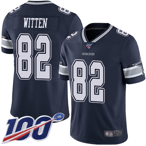 Men Dallas Cowboys Limited Navy Blue Jason Witten Home #82 100th Season Vapor Untouchable NFL Jersey->youth nfl jersey->Youth Jersey